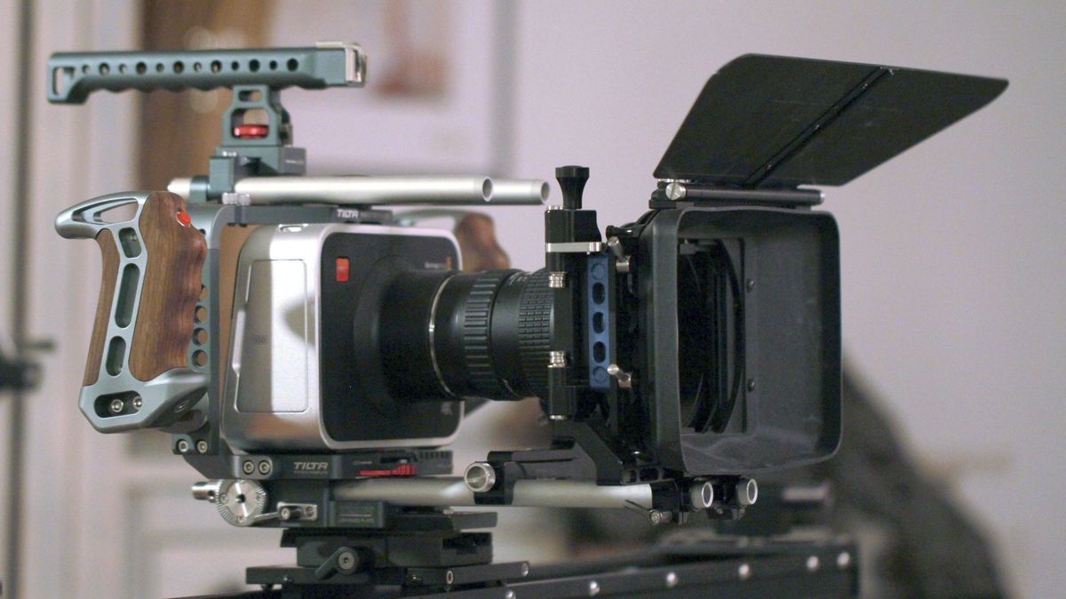 Professional Blackmagic Production Camera 4K β cinema-grade film equipment on a movie set